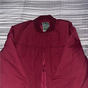 Vintage Burgundy Bomber Y2K Jacket Ivy Club Jacket